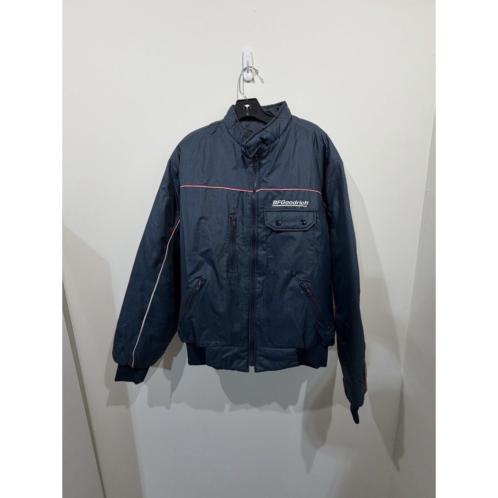 Dunbrooke BF Goodrich Tires Jacket Men's L Blue Vintage 90s Embroidered Logo